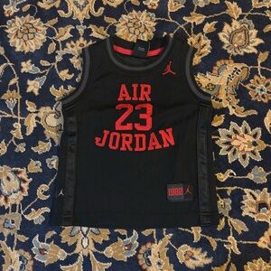 Air Jordan Kids Black and Red basketball jersey